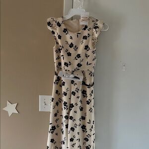 btween‎ Cream and Black Floral Kids Romper